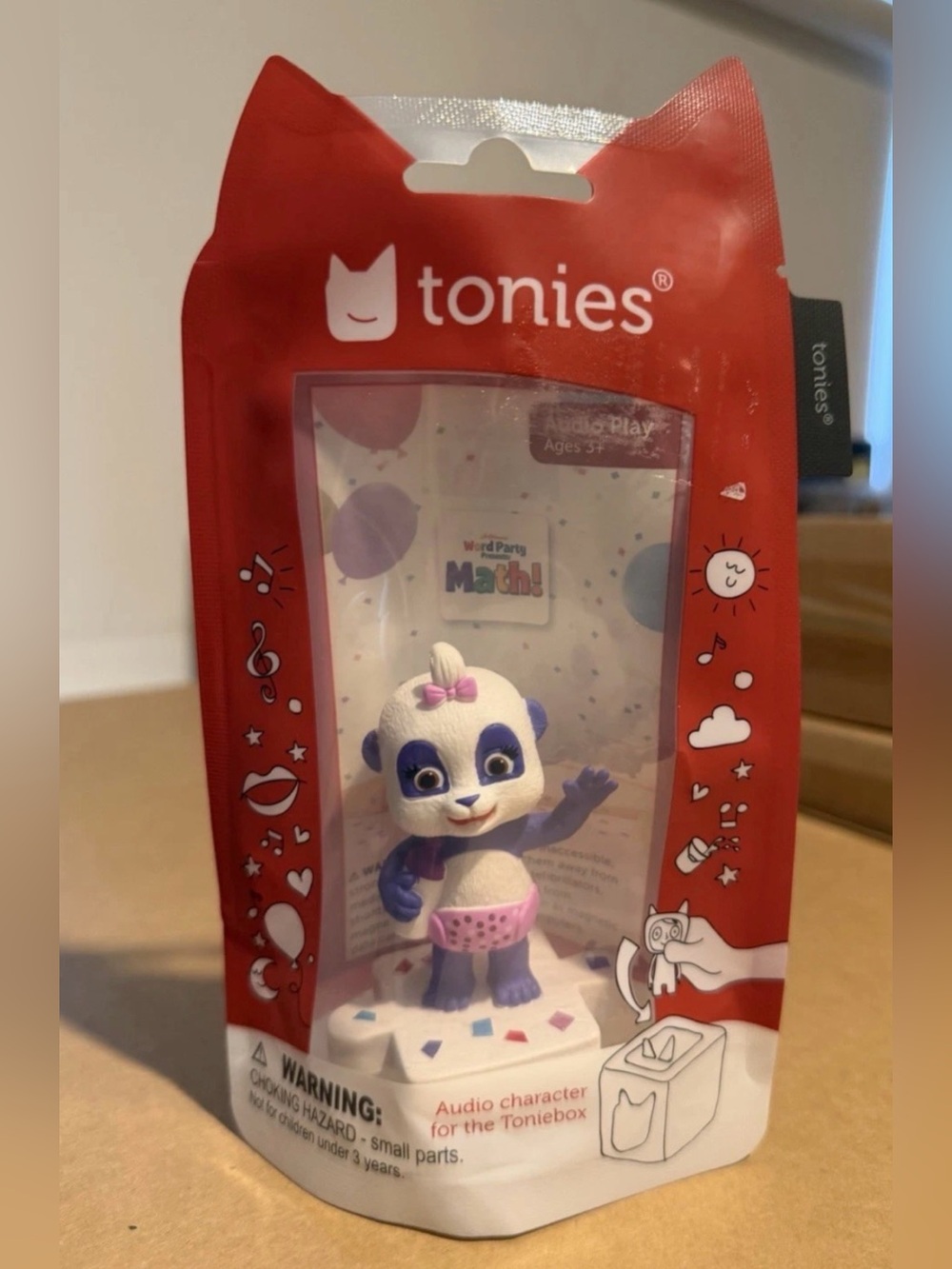 tonies Word Party Presents Math Panda Audio Toy Figurine Music Story Toniebox
